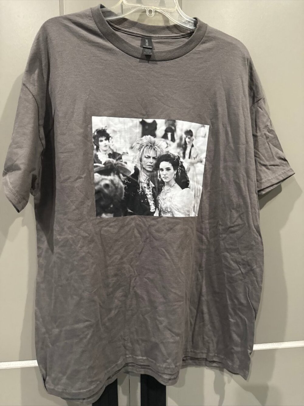Labyrinth TShirt David Bowie Retro Cult Classic It's Only Forever Gray Unisex XL